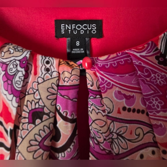 Enfocus Studio Paisley Print Dress Size 8 - Picture 4 of 9